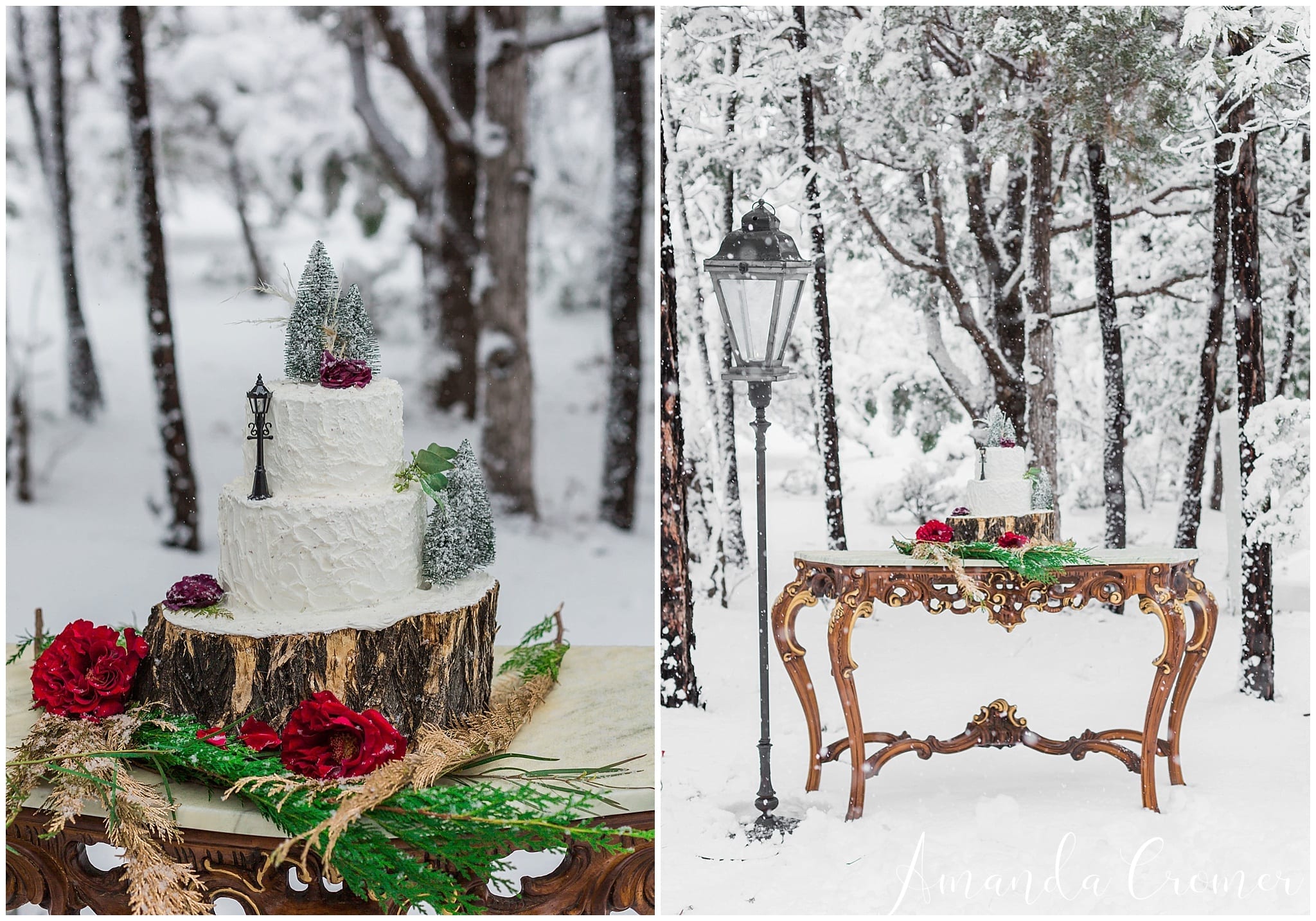 Stone Haven Lodge Wedding | Snow Wedding | Narnia Themed Wedding | wedding Cake