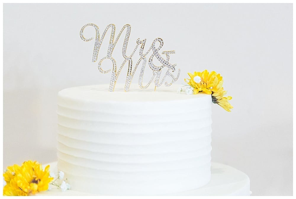 superstition manor wedding, cake and topper, piece of cake