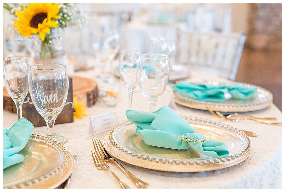 superstition manor wedding, Table setting