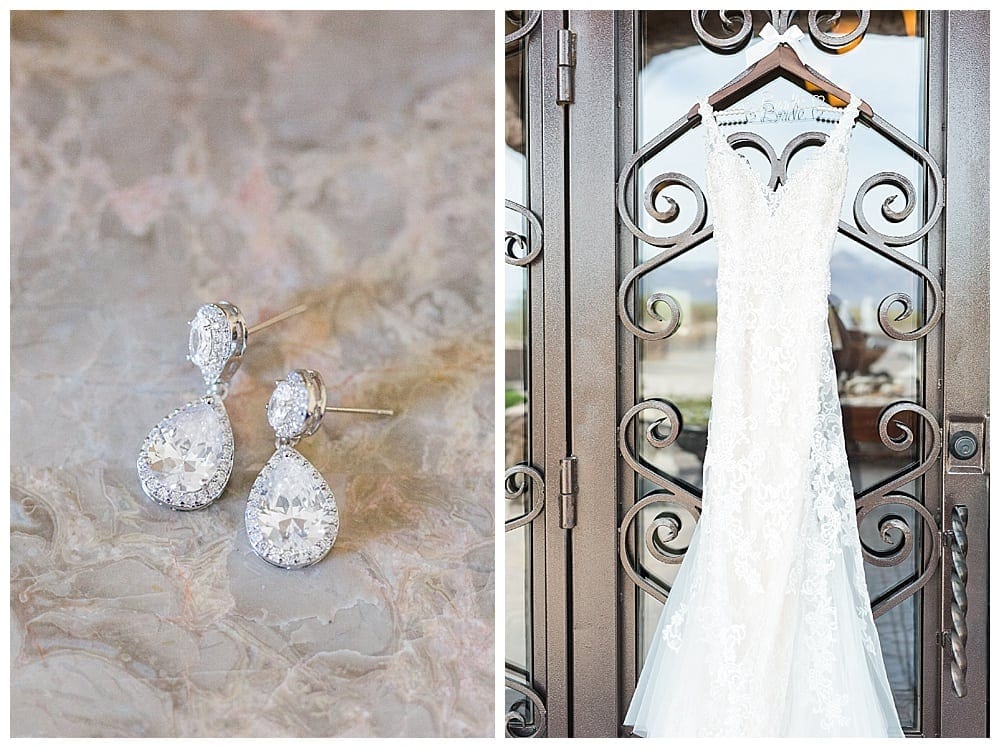 Superstition Manor Wedding, Wedding Dress wedding earrings