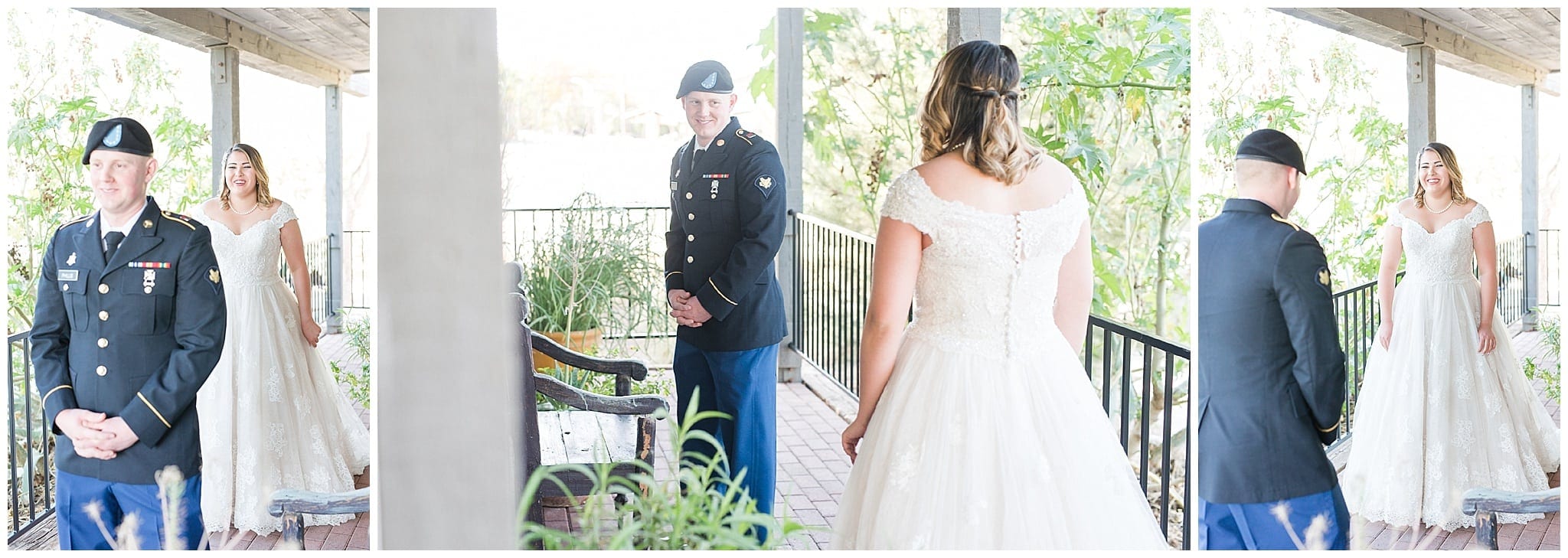 Windmill Winery Lake House Military Wedding First Look