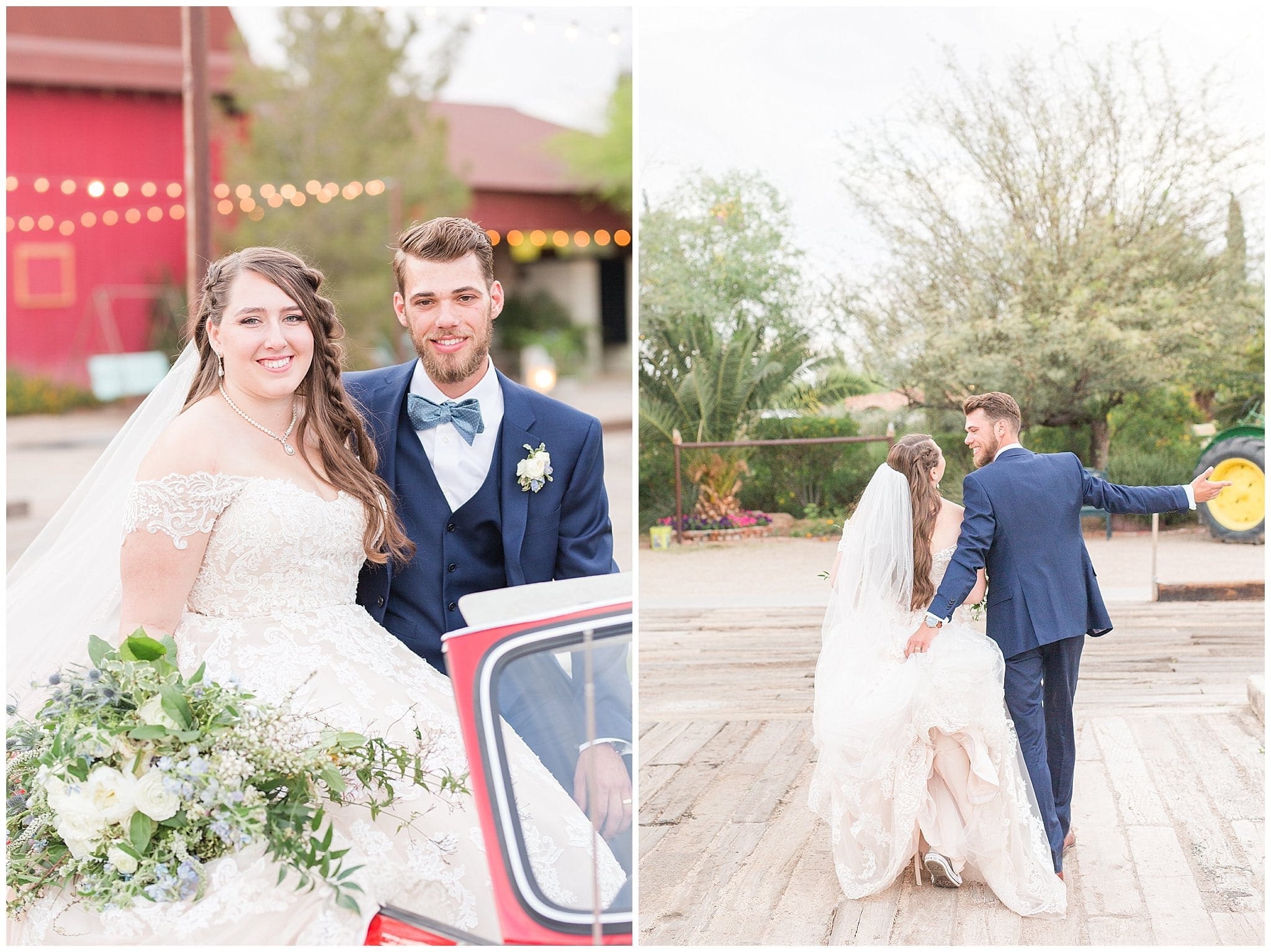 Husband and Wife Sunset Portraits Wedding Day | Windmill Winery Twisted Tree Location