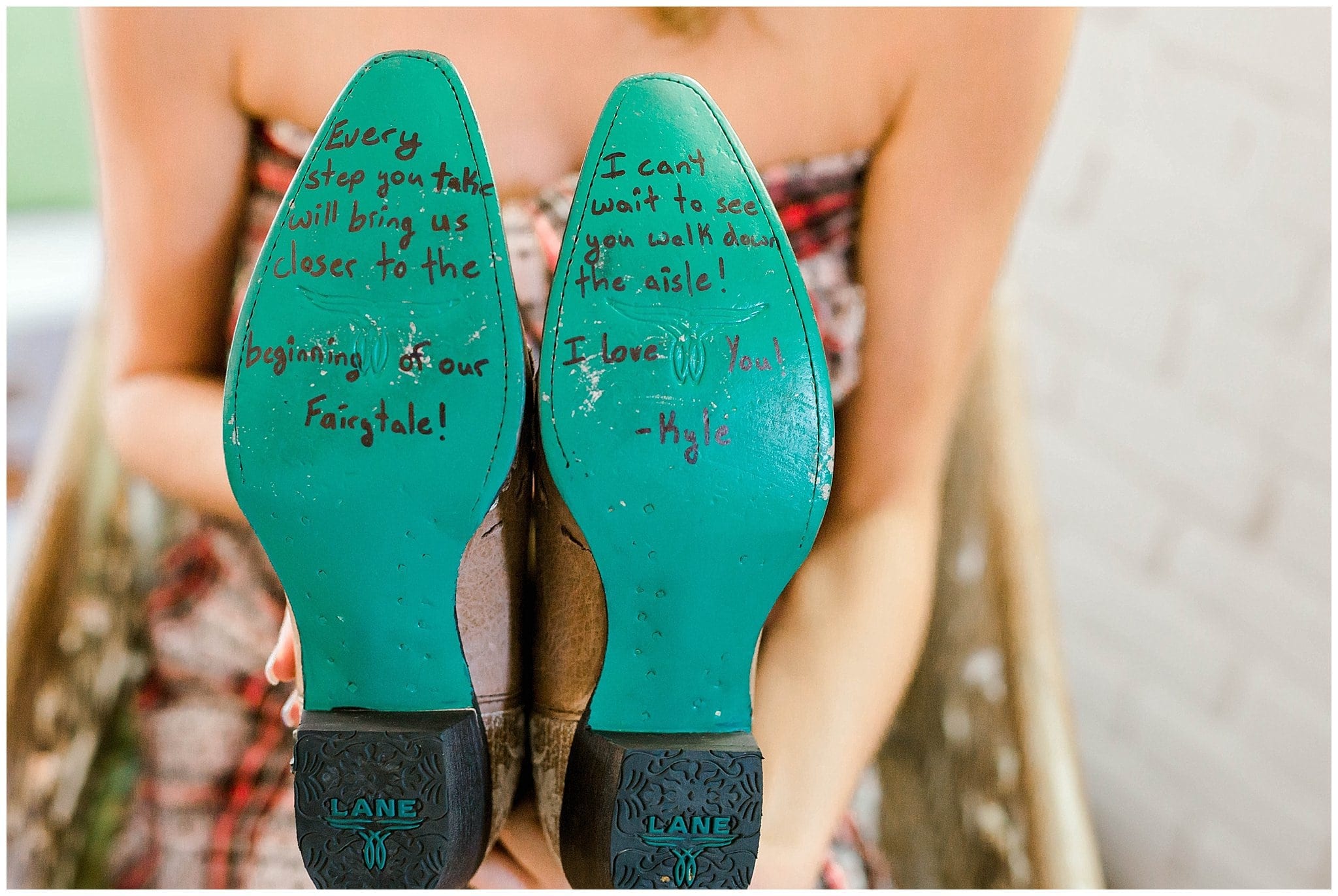Wedding Shoes Written on the bottom