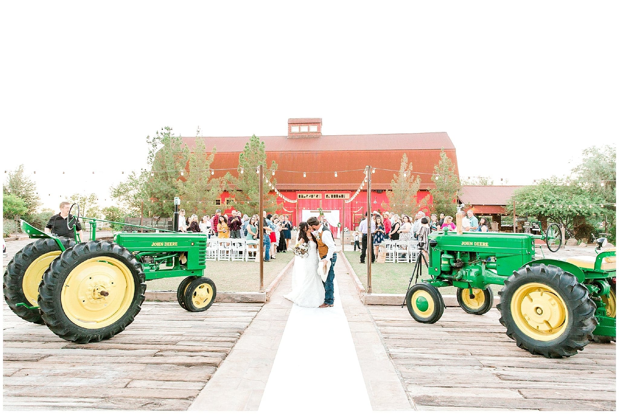 Windmill Winery Barn Wedding, Country Wedding, Outdoor Wedding, Country themed wedding, Tractors, John Deere Wedding, Big Red Barn Wedding