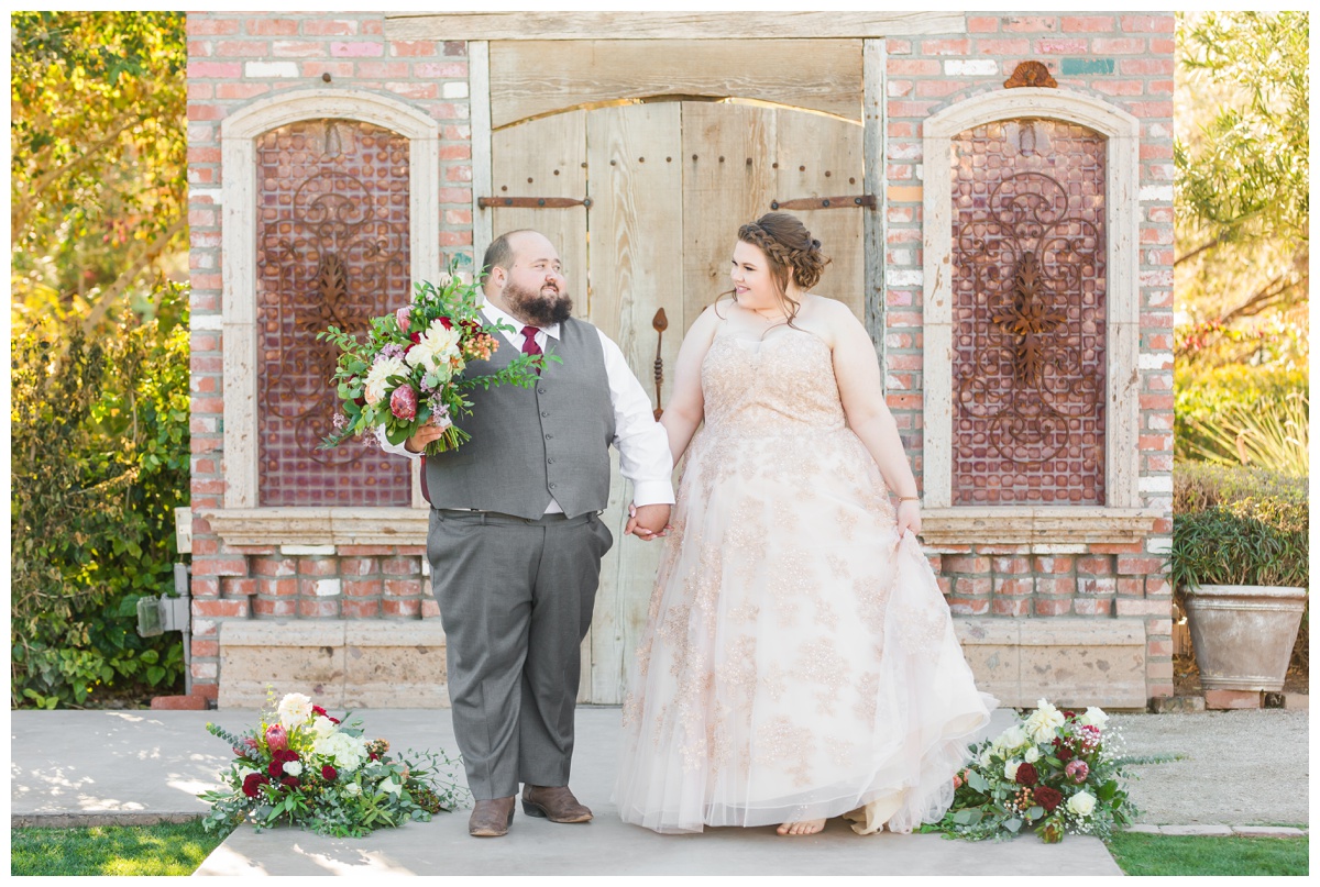 Windmill Winery Barn Wedding Portraits with doors at ceremony 
