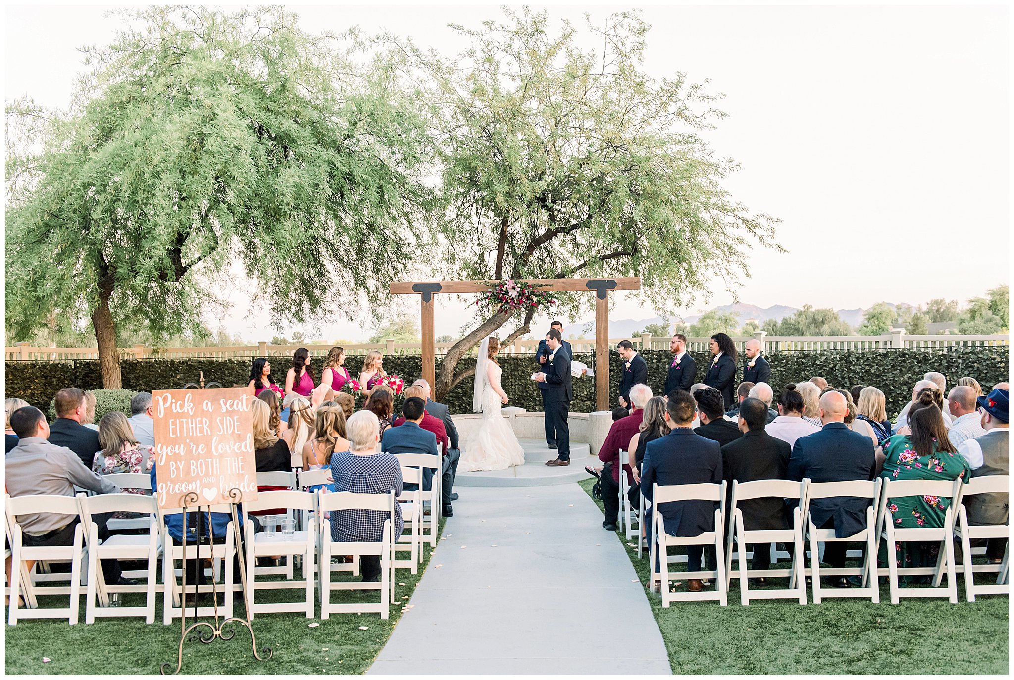 wedding ceremony at palm valley by wedgewood