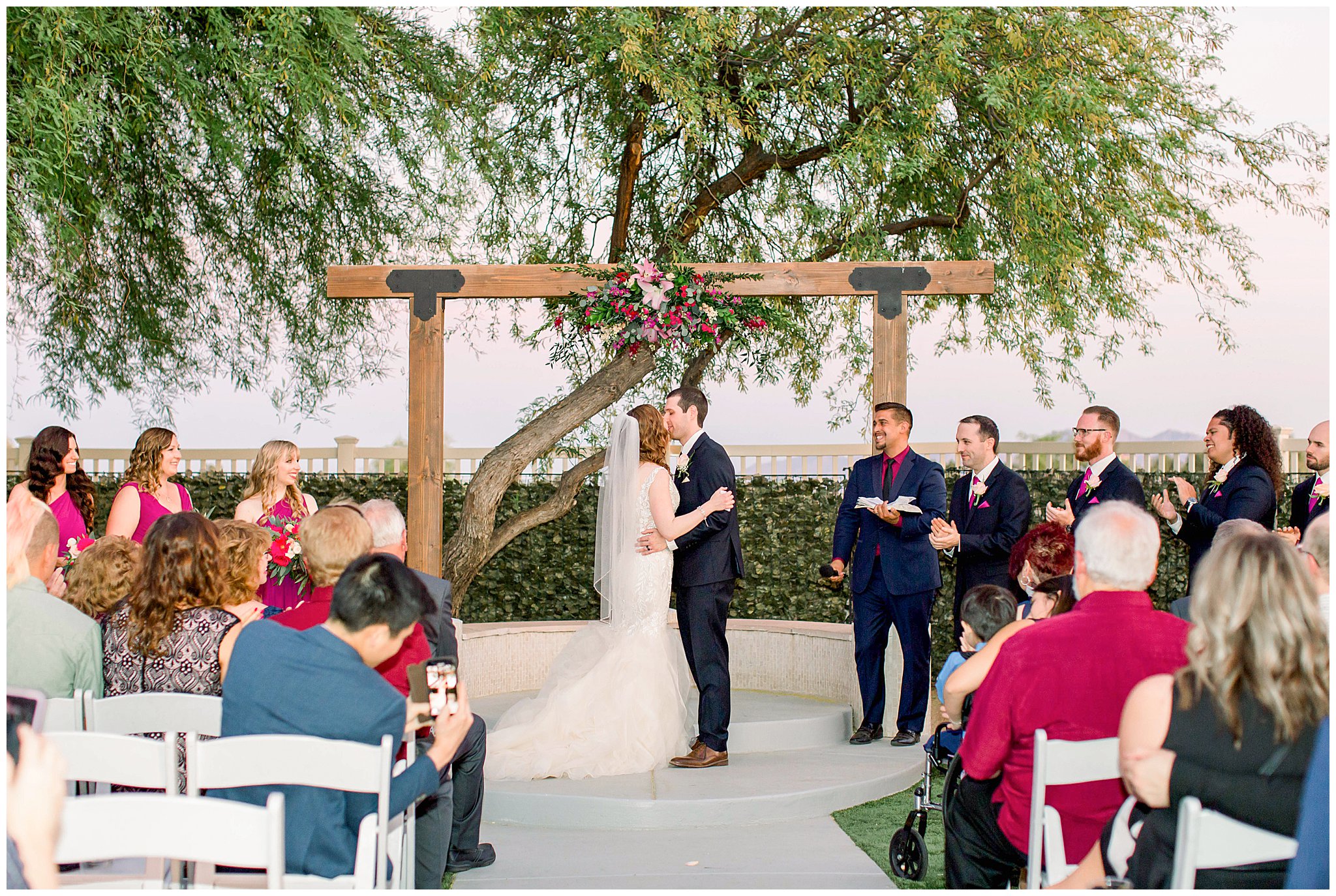 wedding ceremony at palm valley by wedgewood