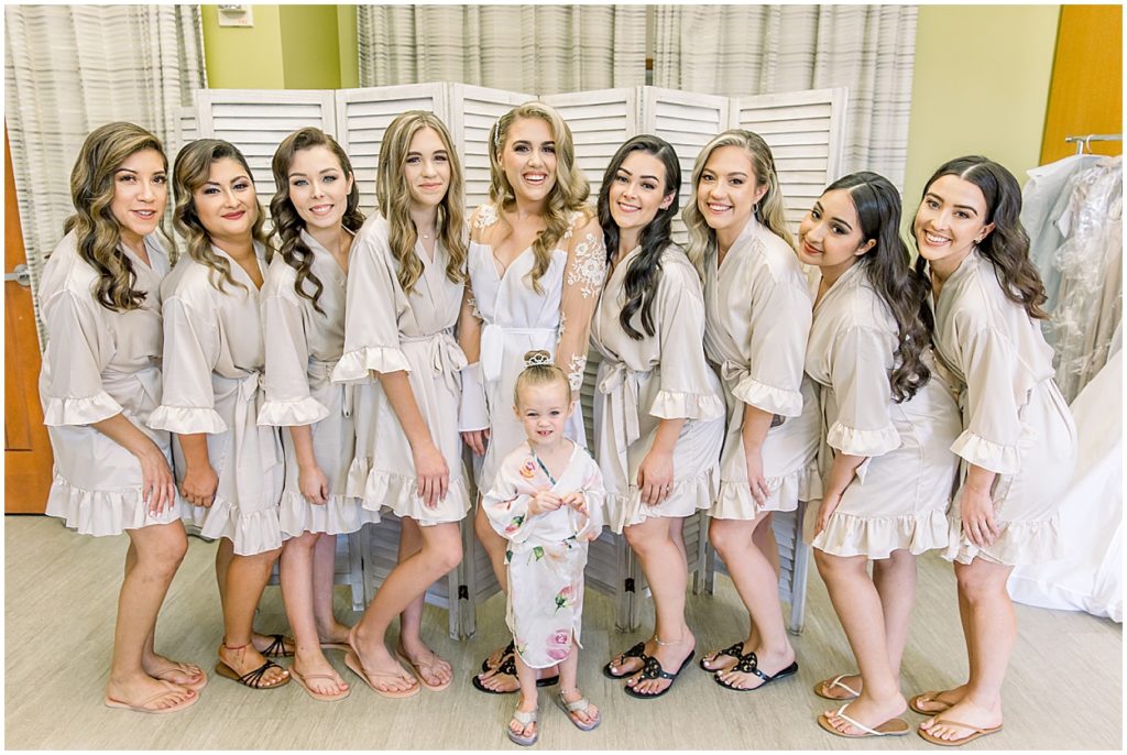 Bride and Bridal Party in Robes