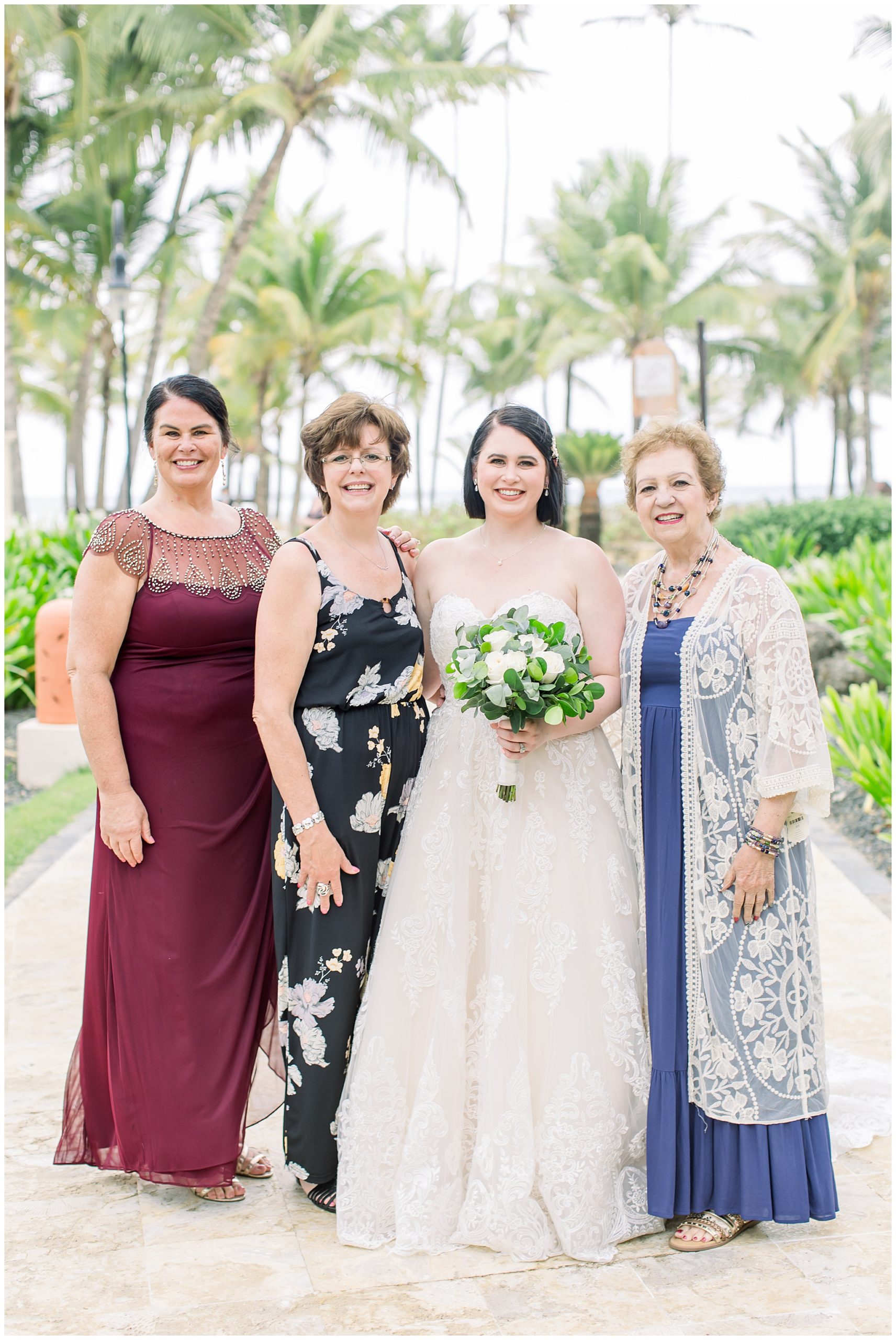 Bride with Mother, Aunt, Grandma