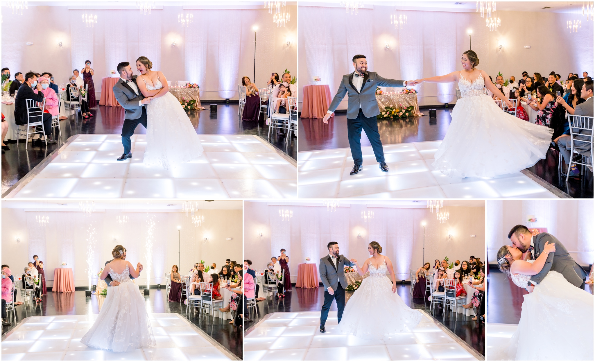 Bride Groom Dancing at Reception