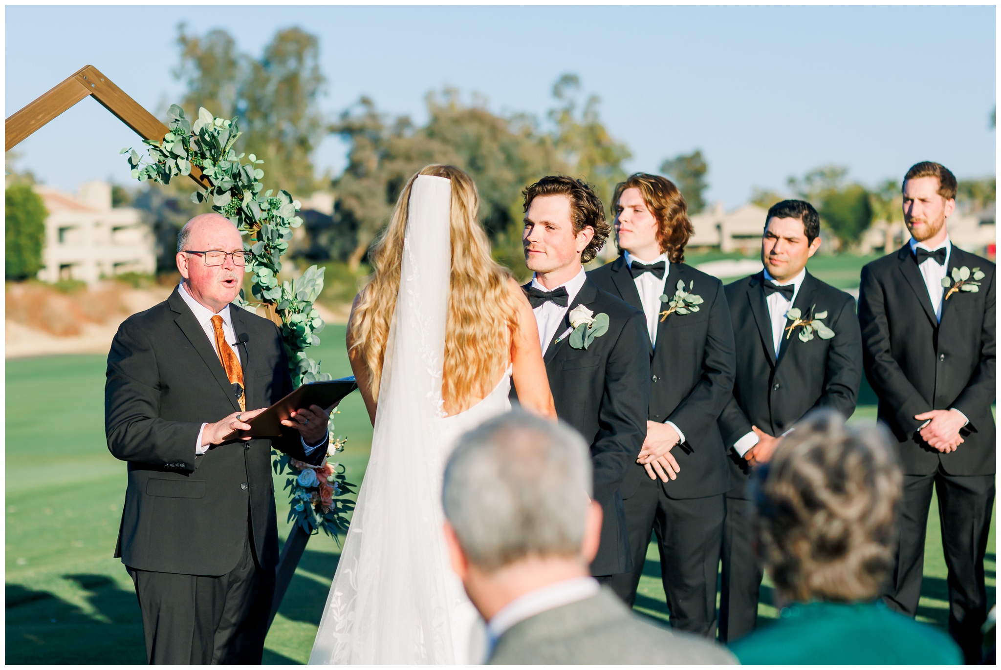wedding ceremony at Gainey ranch