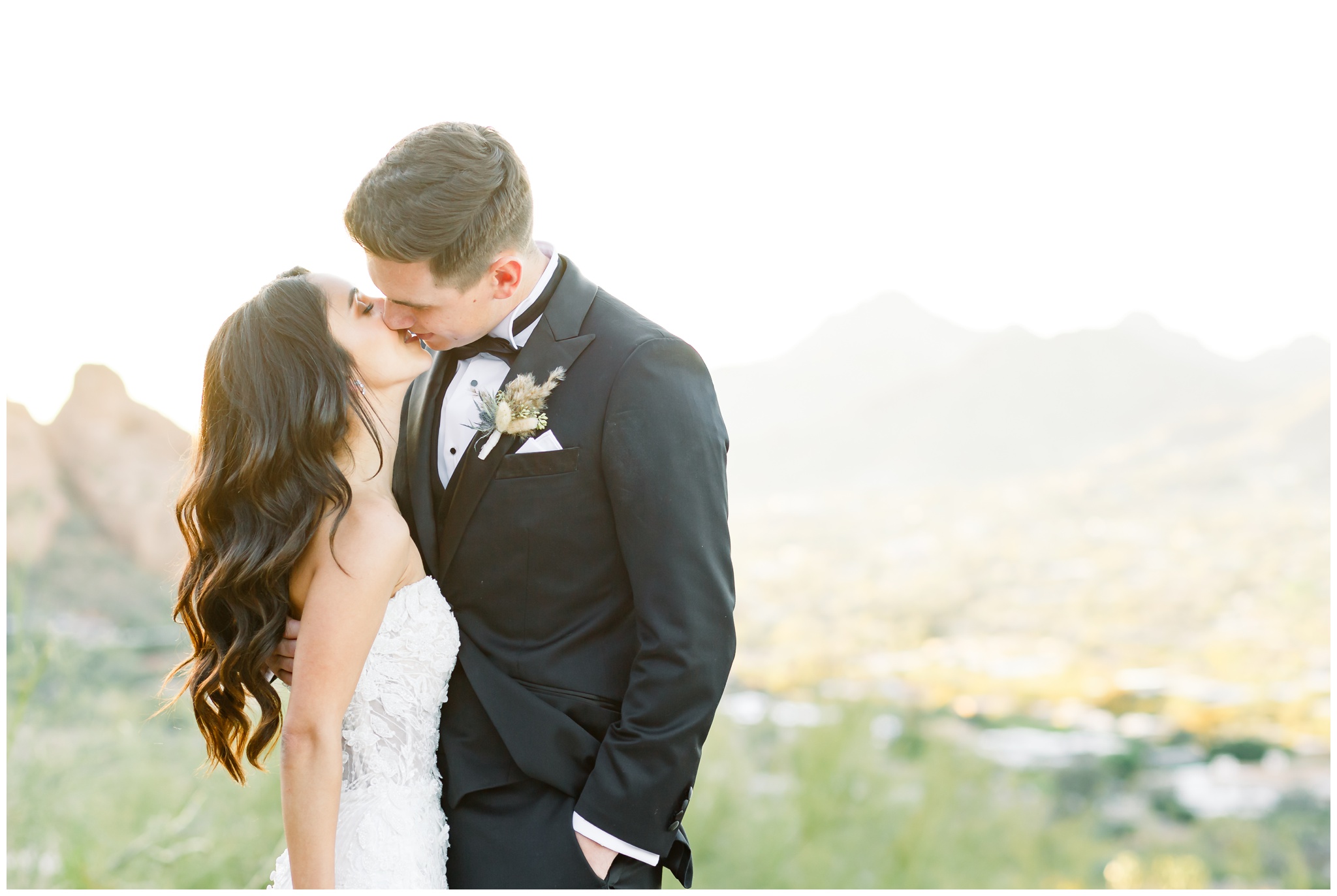 Husband and Wife sunset portraits at Sanctuary at Camelback