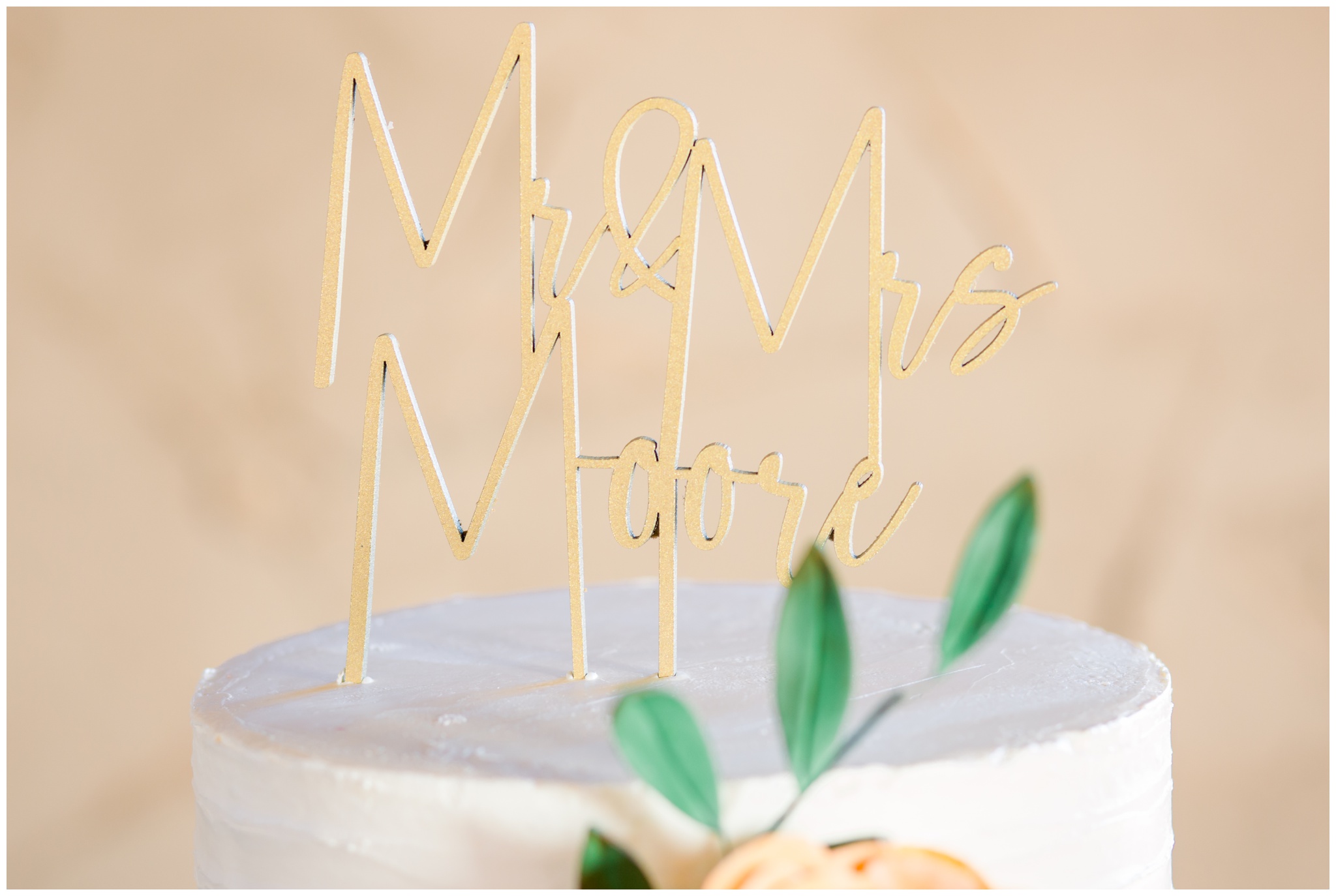Mr and Mrs Moore Cake topper