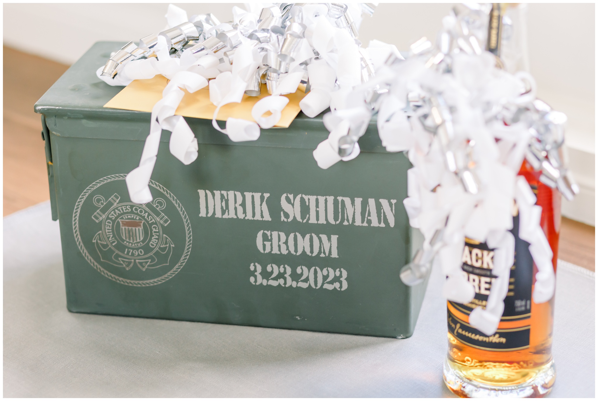 Groom gift, ammo box personalized