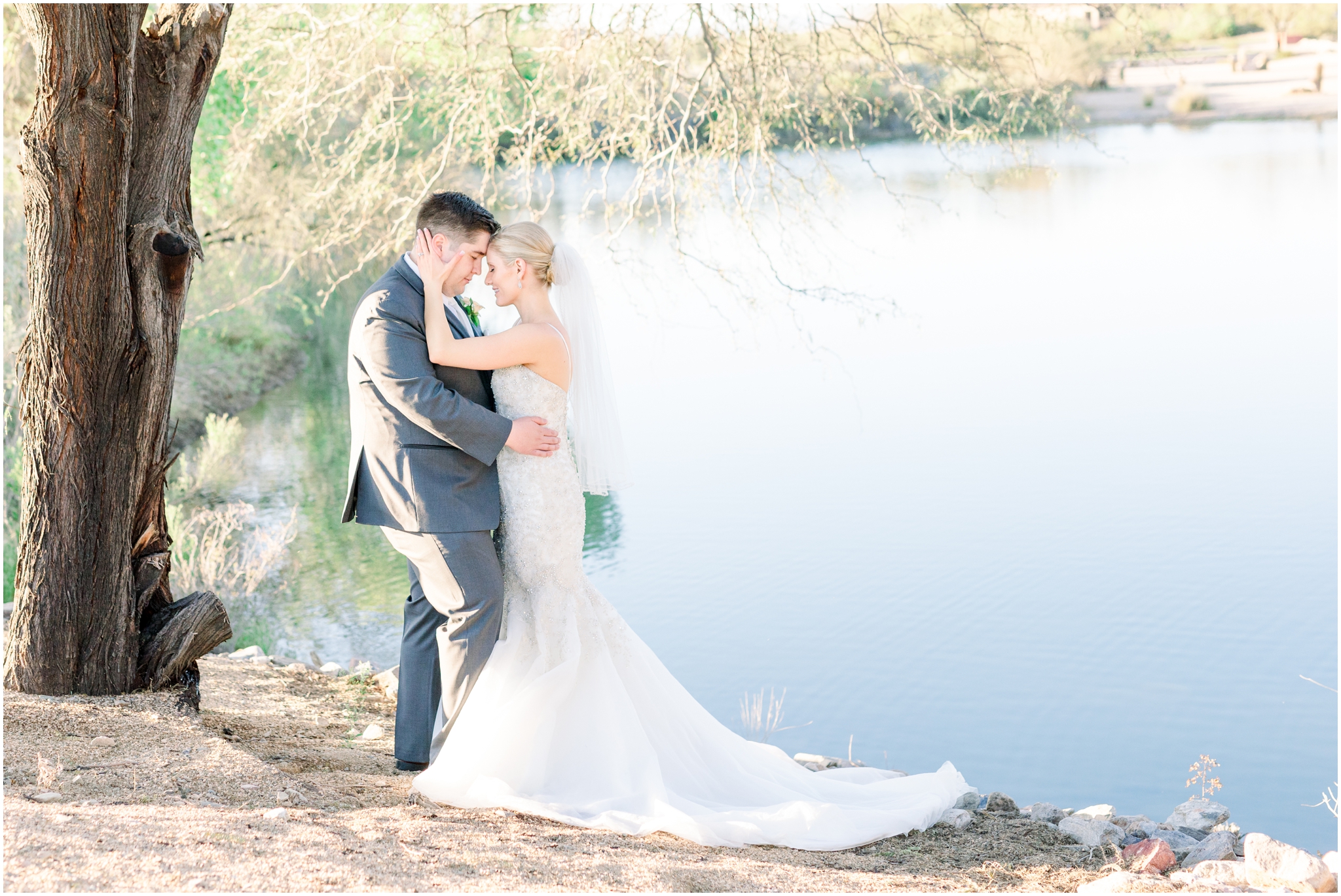 McDowell Mountain Golf Club sunset just married portraits